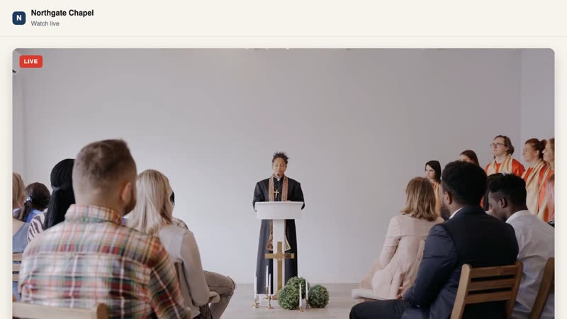 What people at home see on the church website, through HLS for viewers.